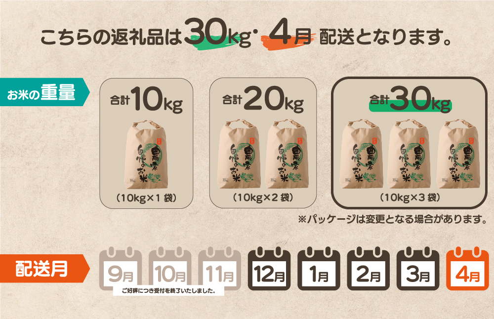 令和７年産 鏡野町産 きぬむすめ 精米30kg（10kg×3袋）［2026年4月発送］