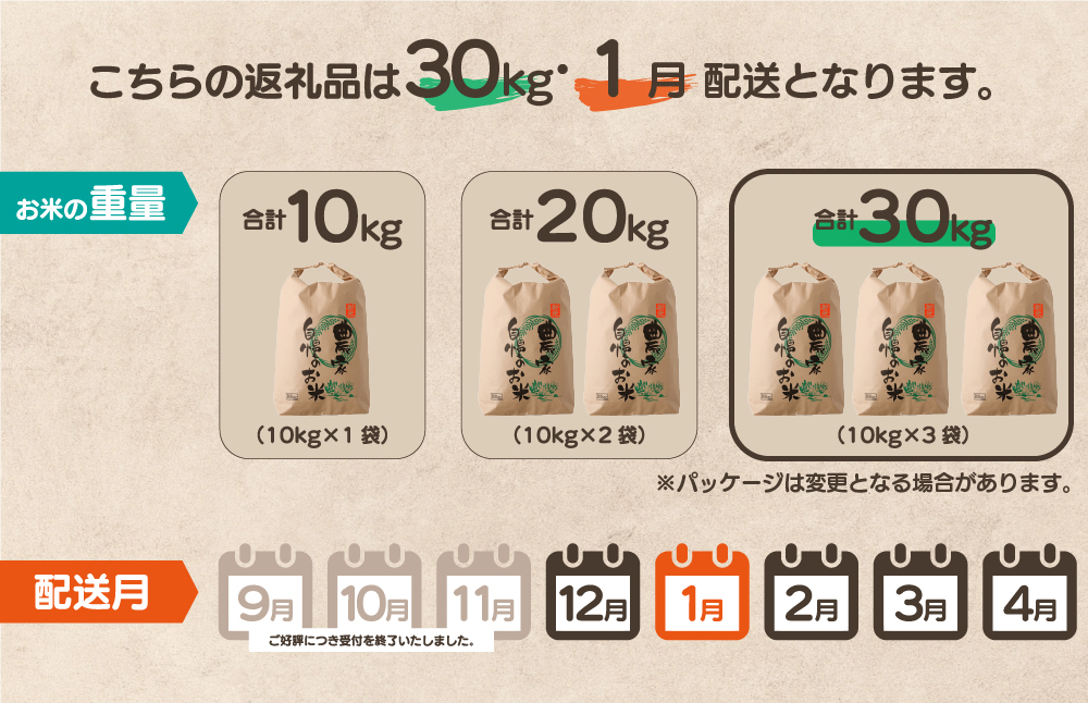令和７年産 鏡野町産 きぬむすめ 精米30kg（10kg×3袋）［2026年1月発送］