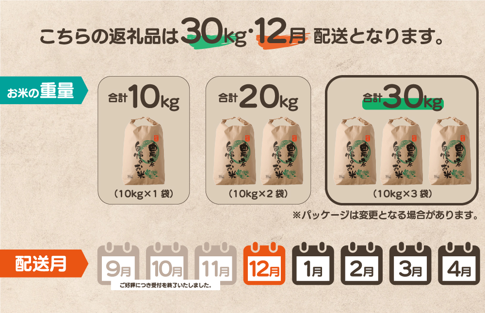 令和７年産 鏡野町産 きぬむすめ 精米30kg（10kg×3袋）［2025年12月発送］