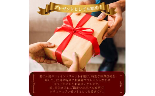 【ギフト】岡山県産 冬のシャインマスカット 2房 １kg以上【2025年12月発送】