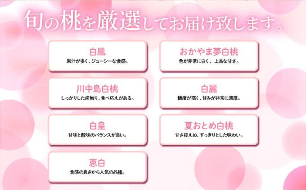 【2026年先行予約】［拝郷果樹園］岡山県産 厳選旬の桃 約2kg（6玉～9玉）