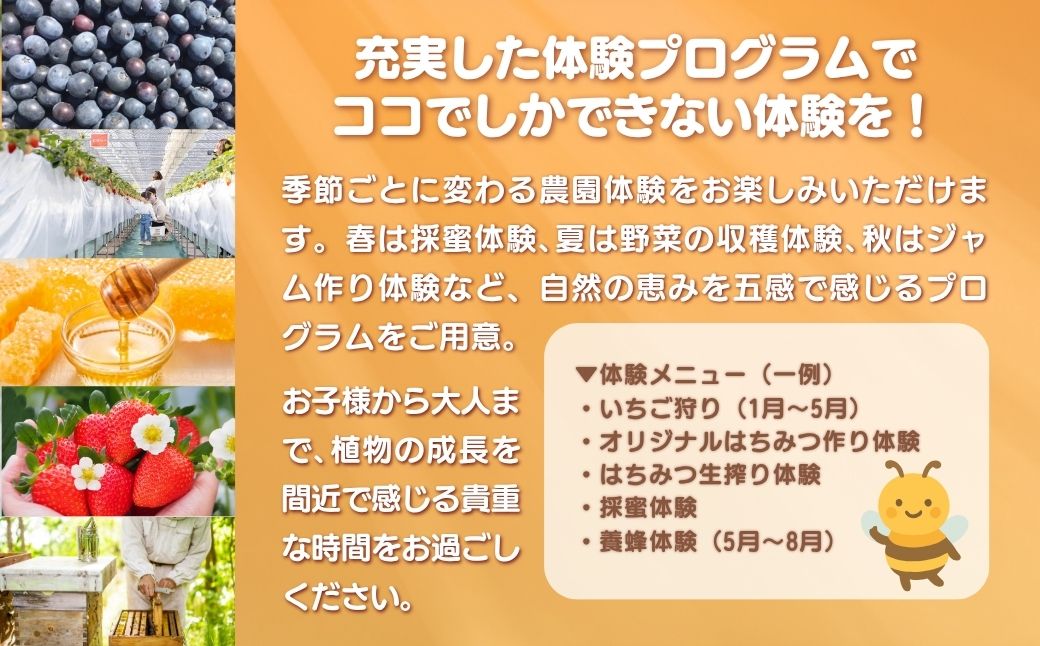 ［山田みつばち農園］体験割引チケット（2000円分）
